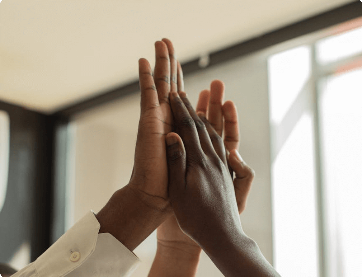 A group of hands