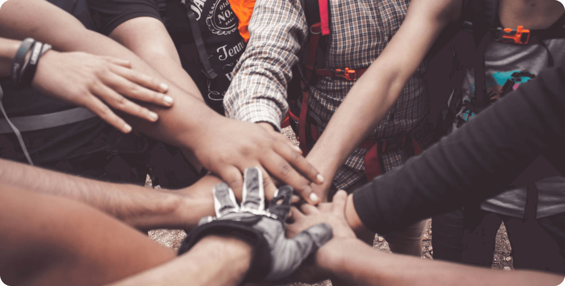 A team huddle
